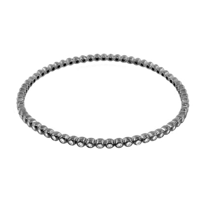 Glamour Pave Stackable Bangle slip-on bracelet, silver-toned pavé beads, Lauren G Adams on Tampa Home & Garden Store