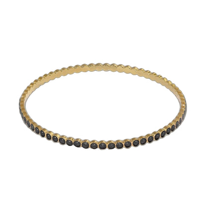 Stackable Enamel Dots Bangle bracelet gold-tone with black enamel dots by Lauren G Adams on Tampa Home & Garden Store