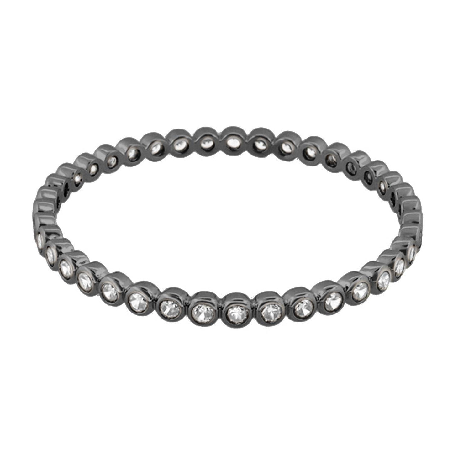 Glamour Pave Stackable Bangle bracelet by Lauren G Adams in gunmetal with pave crystals on Tampa Home & Garden Store