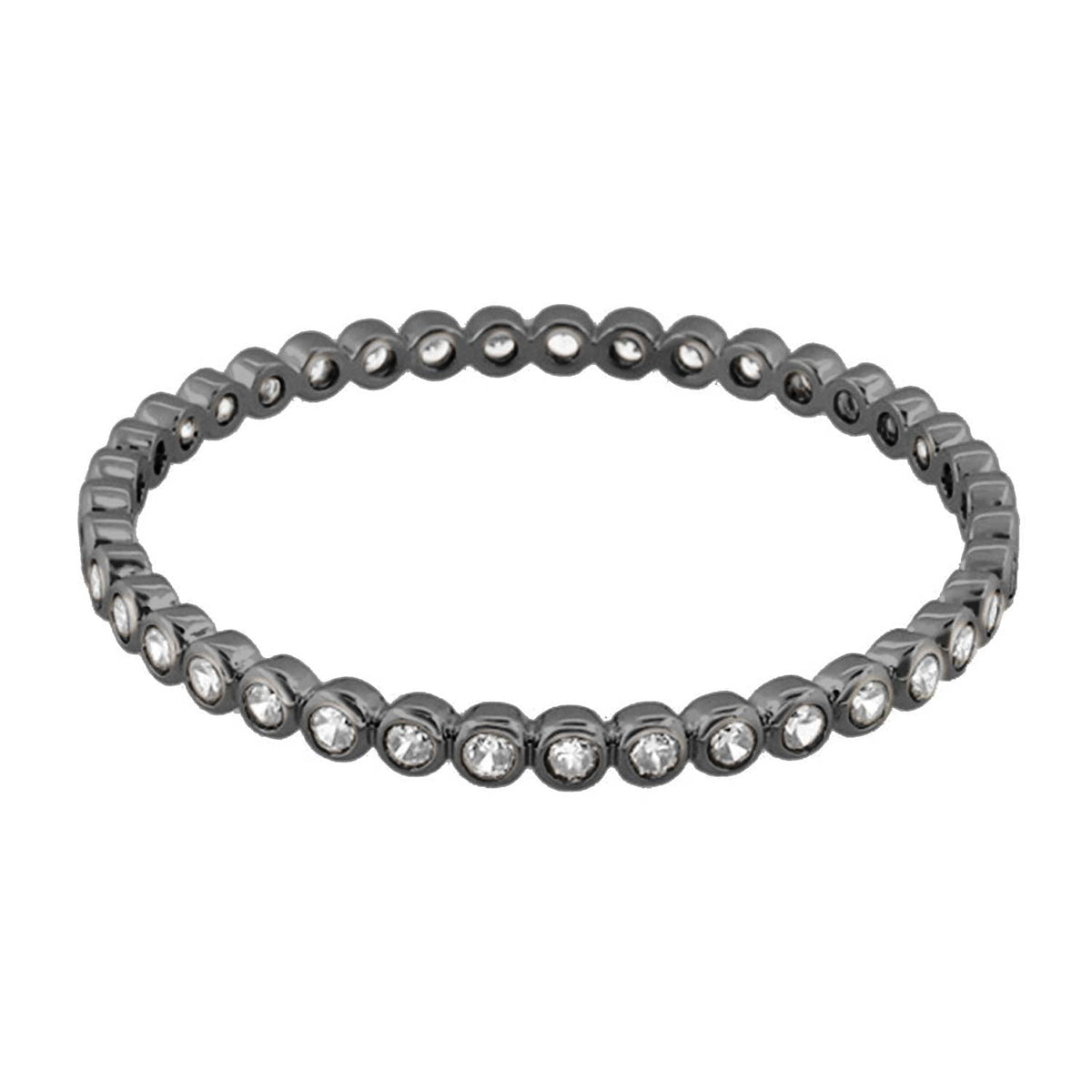 Glamour Pave Stackable Bangle bracelet by Lauren G Adams in gunmetal with pave crystals on Tampa Home & Garden Store