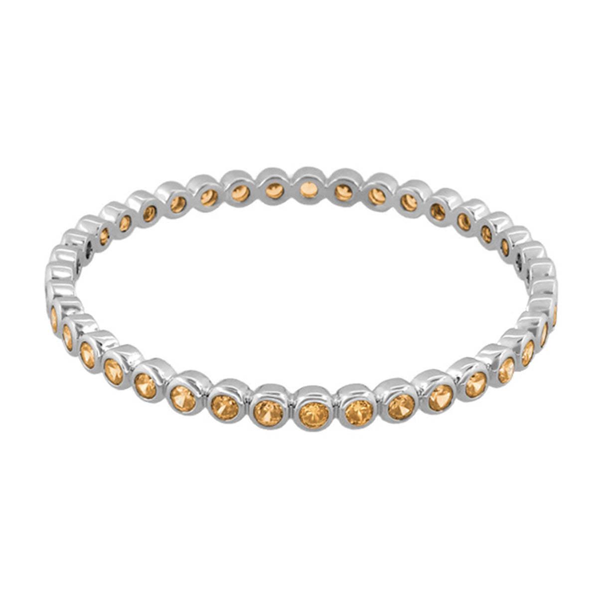 Glamour Pave Stackable Bangle bracelet, silver-tone with gold pavé stones, Lauren G Adams on Tampa Home & Garden Store
