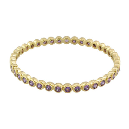 Glamour Pave Stackable Bangle gold-tone bracelet with purple pavé stones by Lauren G Adams on Tampa Home & Garden Store