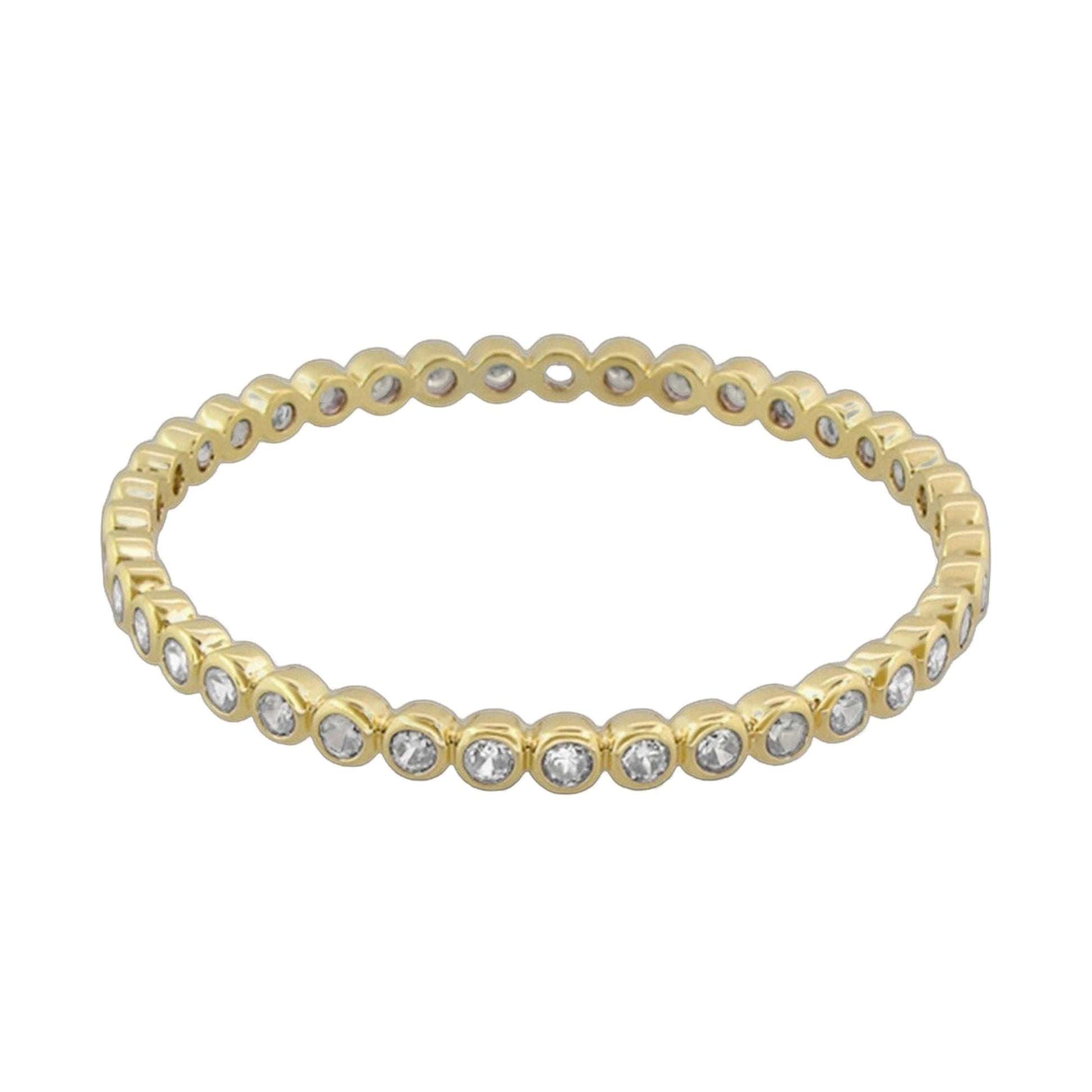 Glamour pave stackable bangle bracelet in gold-tone with pavé crystal accents on Tampa Home & Garden Store