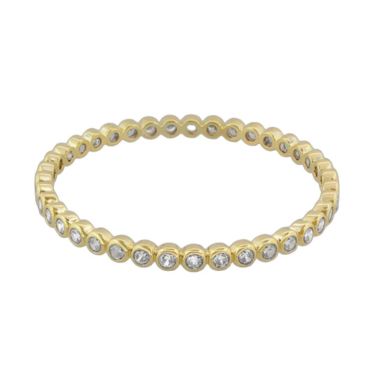 Glamour pave stackable bangle bracelet in gold-tone with pavé crystal accents on Tampa Home & Garden Store