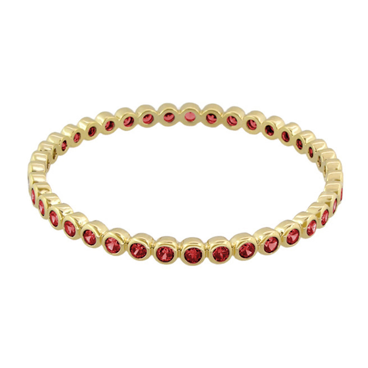 Glamour Pave Stackable Bangle gold-tone bracelet with red gemstone accents by Lauren G Adams on Tampa Home & Garden Store