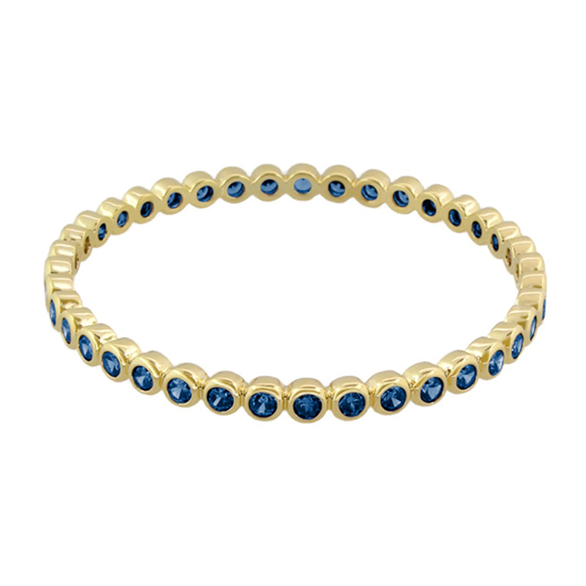 Glamour pave stackable bangle bracelet gold-tone blue pavé stones Lauren G Adams on Tampa Home & Garden Store