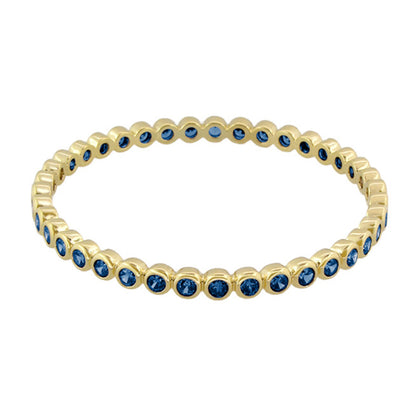 Glamour pave stackable bangle bracelet gold-tone blue pavé stones Lauren G Adams on Tampa Home & Garden Store