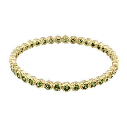 Glamour Pave Stackable Bangle gold tone with green pavé stones by Lauren G Adams bracelet on Tampa Home & Garden Store