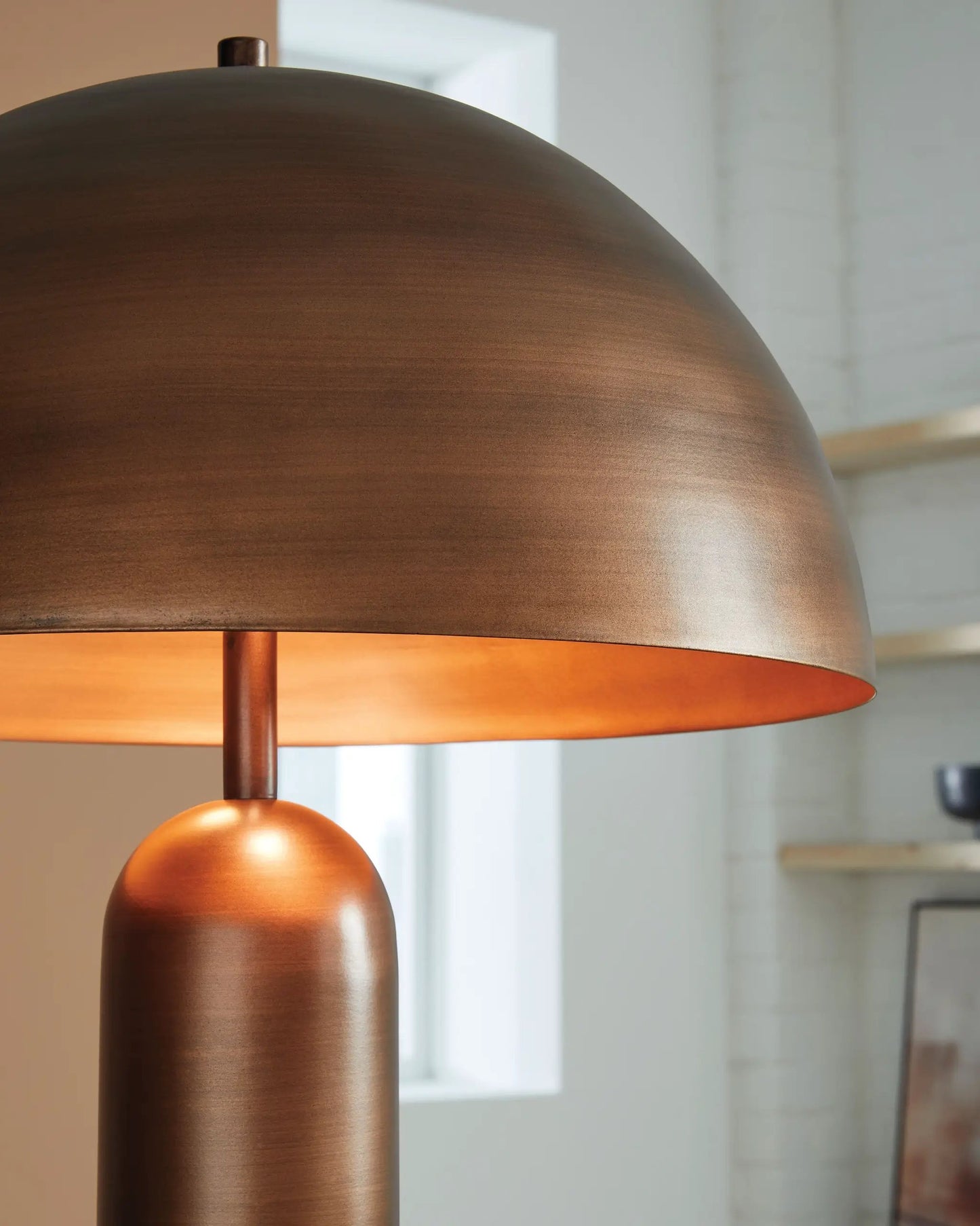 Wendfield Metal Lamp with Dome Shade Contemporary