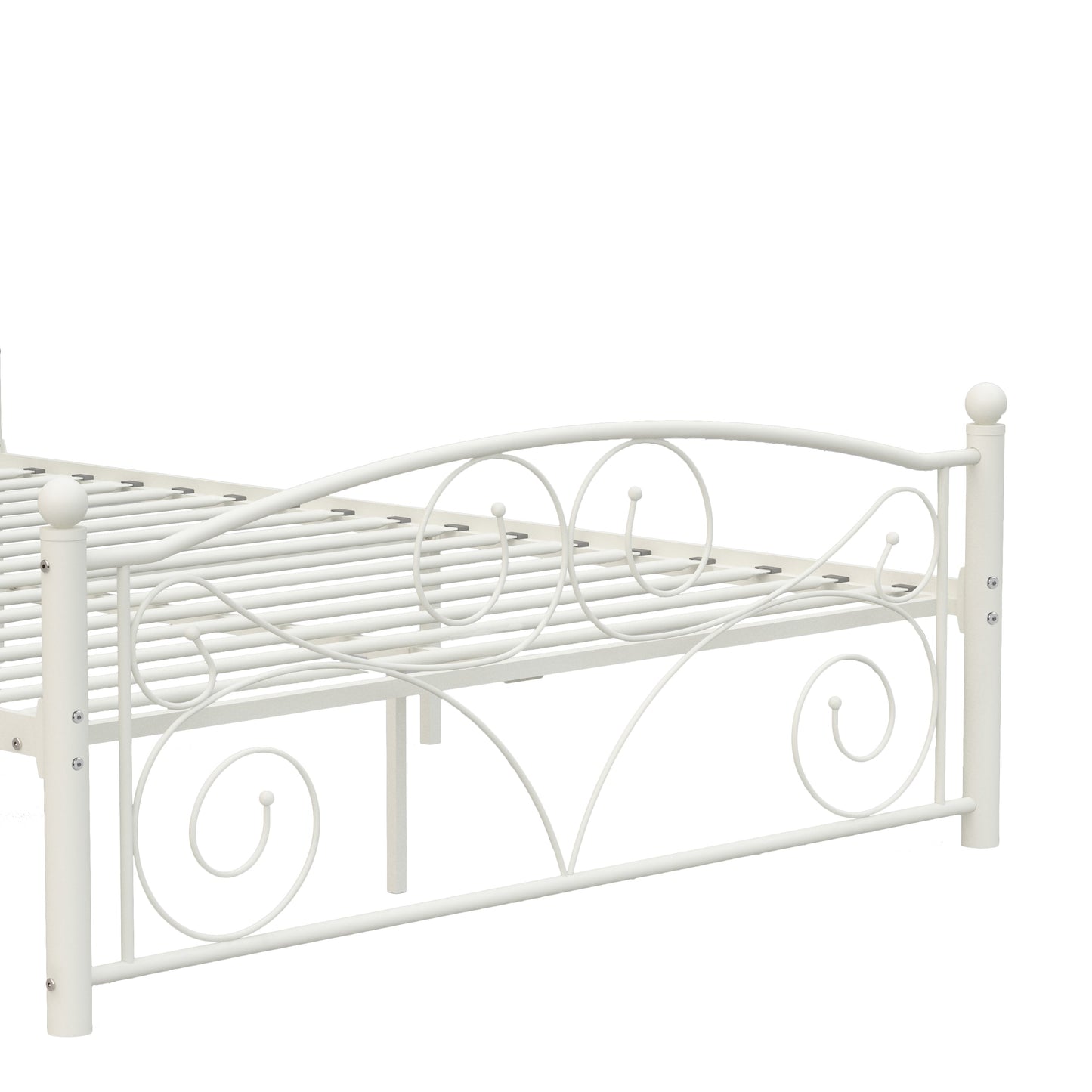the Full Size Flower Design Steel Bed Frame