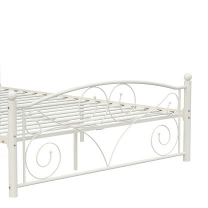 the Full Size Flower Design Steel Bed Frame