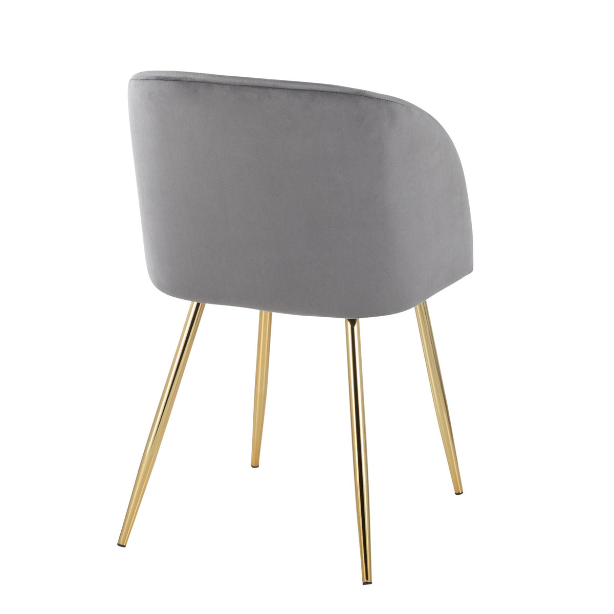 Contemporary padded chair grey upholstery with gold metal legs by HouseOfZazla on Tampa Home & Garden Store