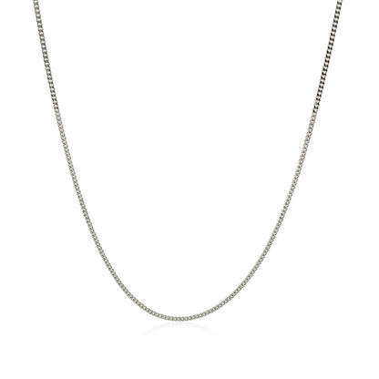 14k white gold gourmette chain necklace 1.0mm Bids.com on Tampa Home & Garden Store