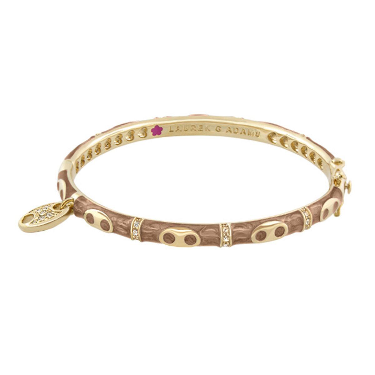 Charming 2 Link Bangle bracelet in gold-tone by Lauren G Adams on Tampa Home & Garden Store