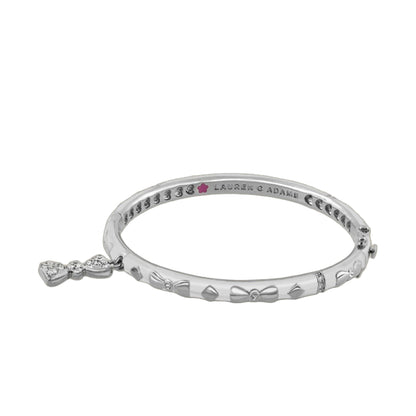 Charming 2 Bow Bangle, silver-tone bracelet with two bows and crystals by Lauren G Adams on Tampa Home & Garden Store
