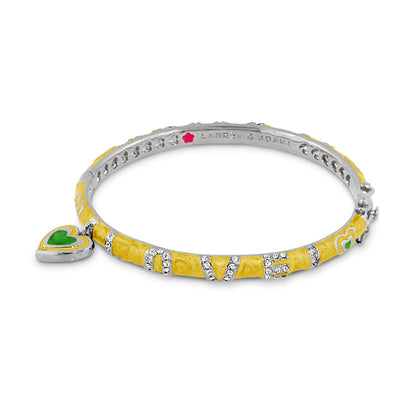 Charming 2 Love Bangle yellow enamel bracelet with LOVE and heart charm Lauren G Adams on Tampa Home & Garden Store
