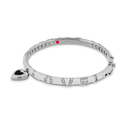 Charming 2 Love Bangle silver bracelet with crystal LOVE and heart charm by Lauren G Adams on Tampa Home & Garden Store