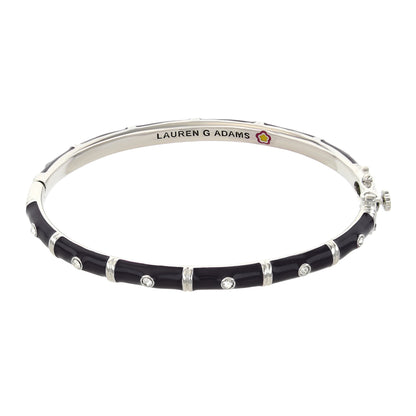 White and Gold Tiny Dots Stackable Bangle