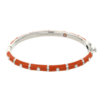 White and Gold Tiny Dots Stackable Bangle