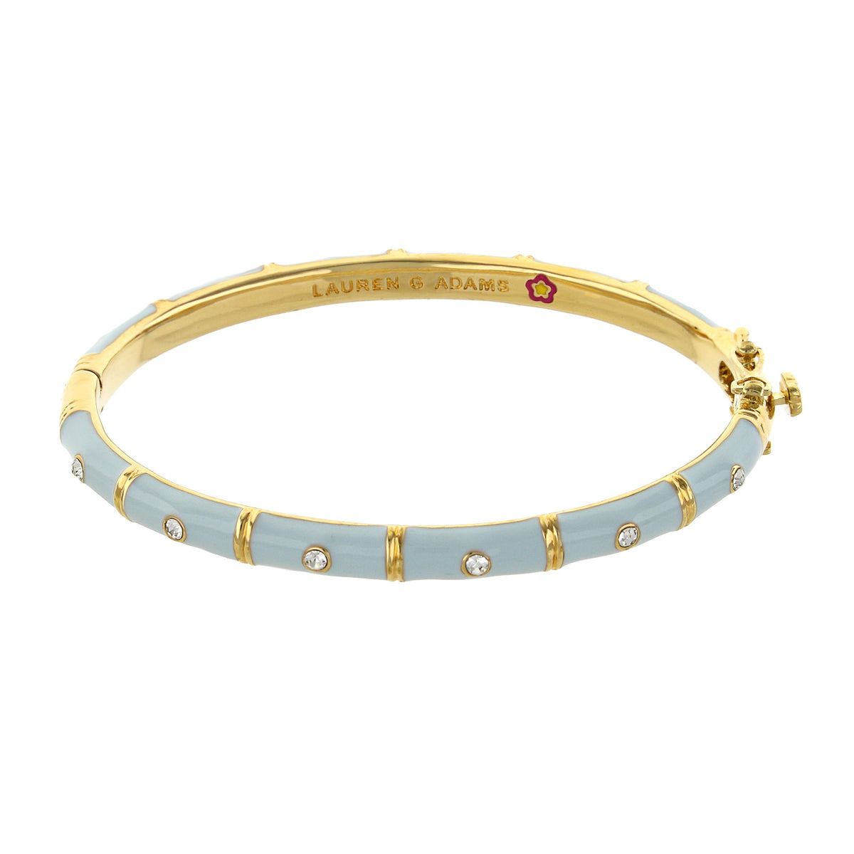White and Gold Tiny Dots Stackable Bangle