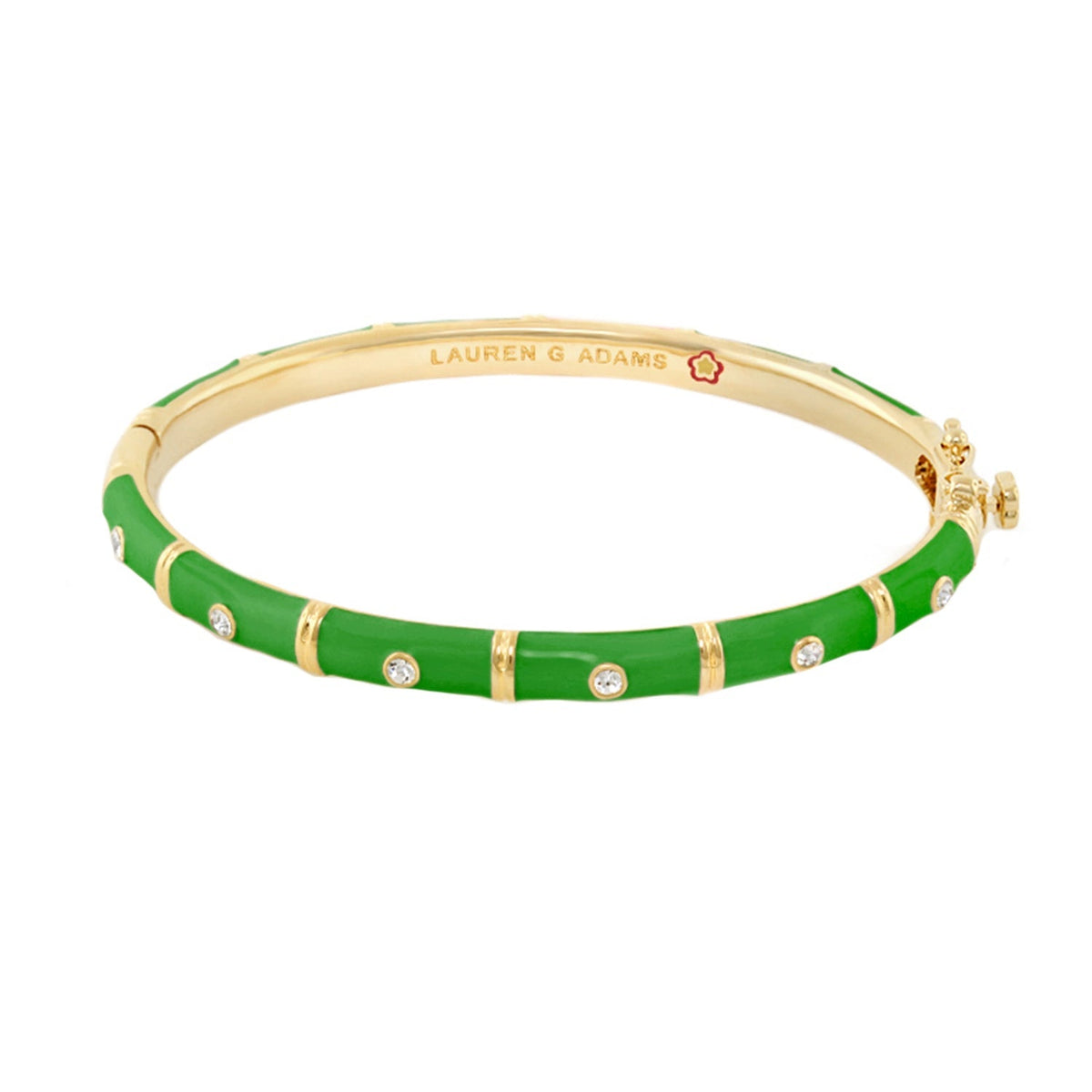 White and Gold Tiny Dots Stackable Bangle
