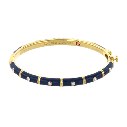 White and Gold Tiny Dots Stackable Bangle