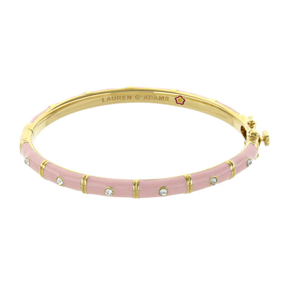 White and Gold Tiny Dots Stackable Bangle