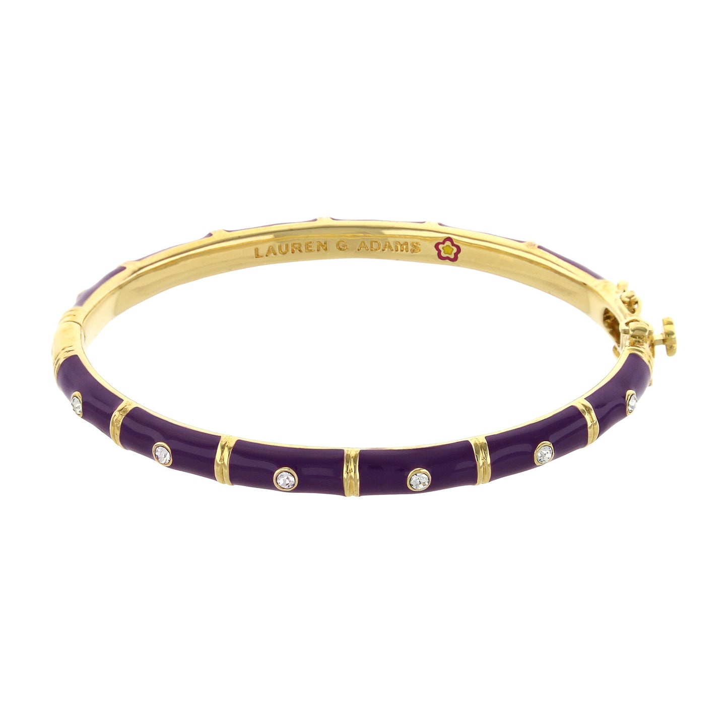 White and Gold Tiny Dots Stackable Bangle