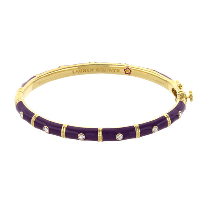 White and Gold Tiny Dots Stackable Bangle