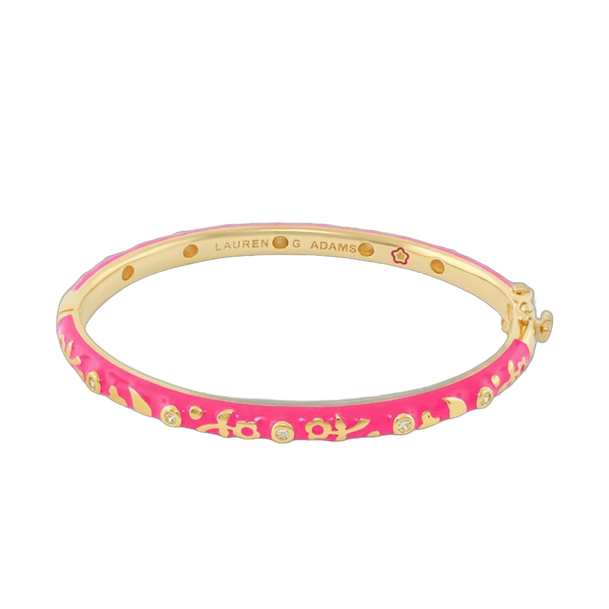 Stackable Desire Bangle pink gold-tone bracelet with crystal accents by Lauren G Adams on Tampa Home & Garden Store