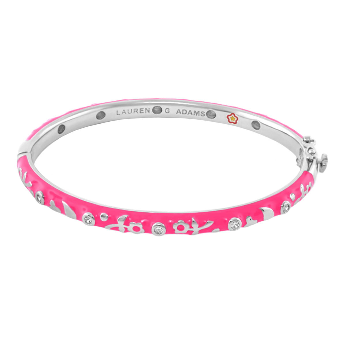Stackable Desire Bangle - Flower & Crystal bracelet with floral cutouts by Lauren G Adams on Tampa Home & Garden Store