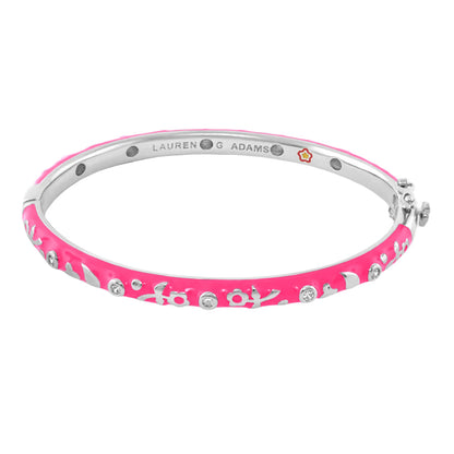Stackable Desire Bangle - Flower & Crystal bracelet with floral cutouts by Lauren G Adams on Tampa Home & Garden Store
