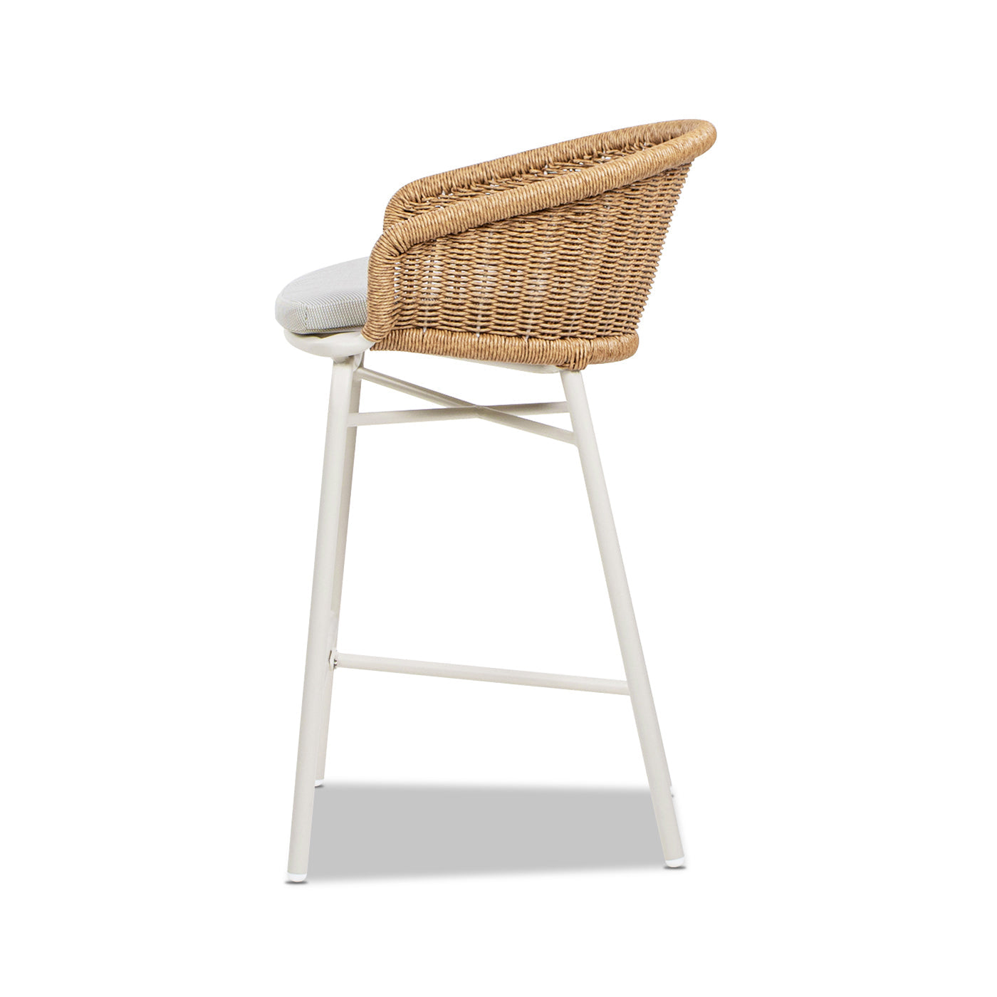 Santorini Wicker Back Outdoor Bar Stool Set of 2