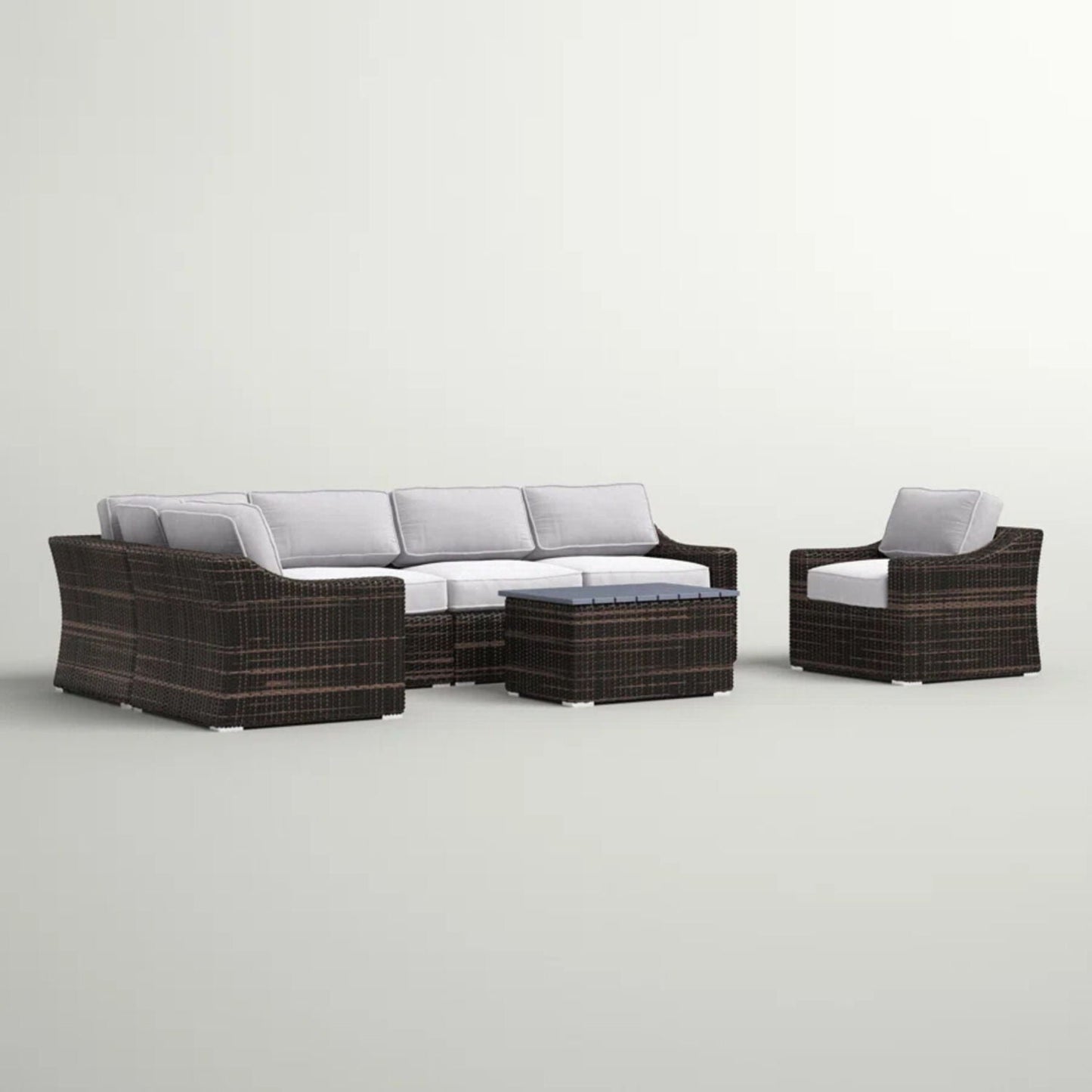 Durable Aluminum Wicker Sofa and Cushions