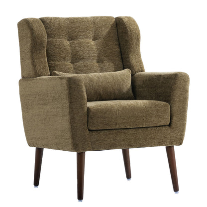 Modern Padded Accent Chair and Extra Pillow