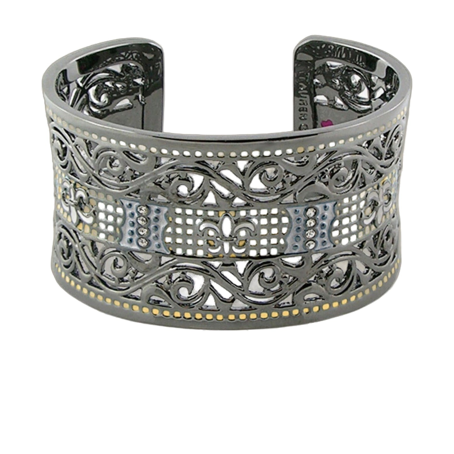 Knights of Love Cuff Bangle by Lauren G Adams, silver-tone filigree cuff bracelet on Tampa Home & Garden Store