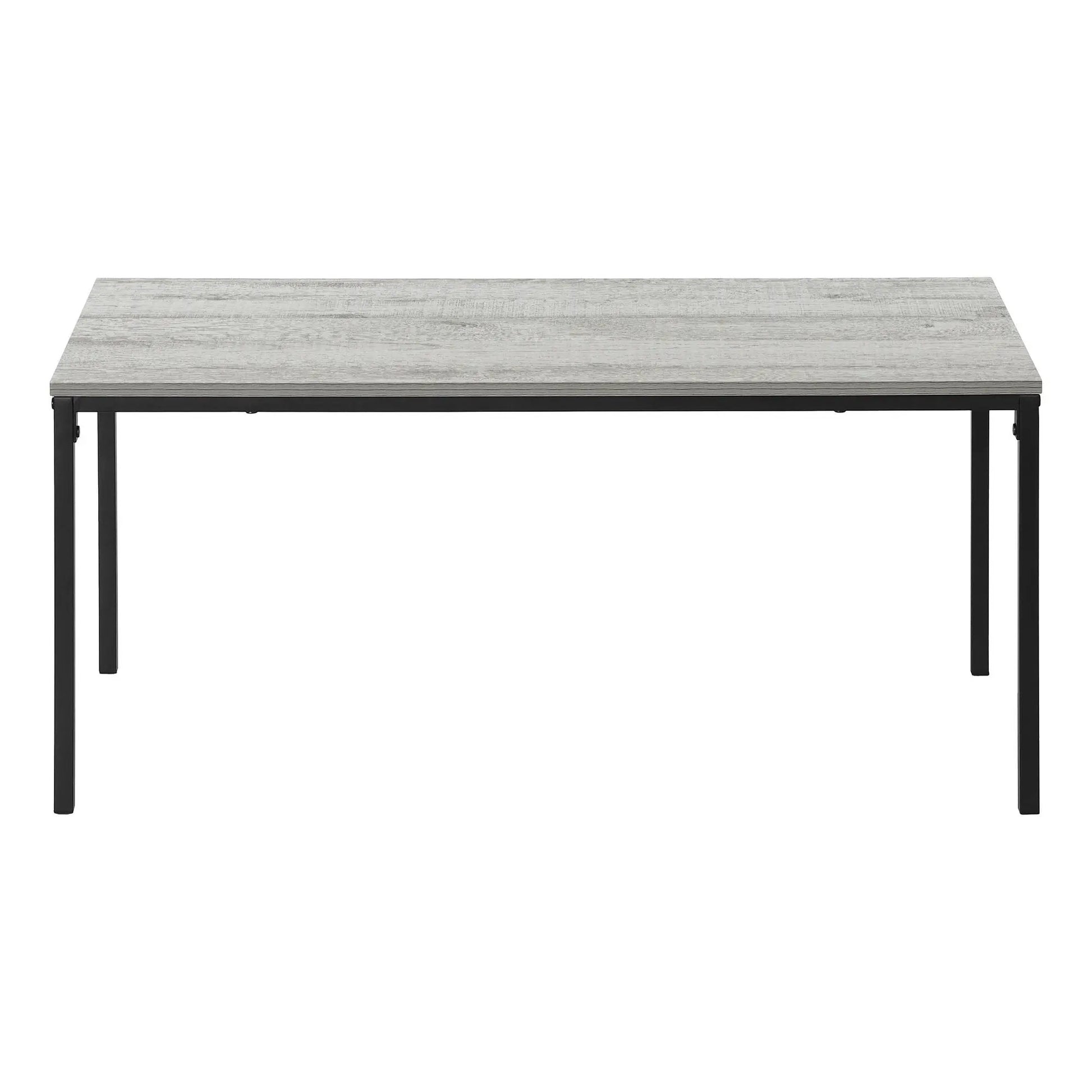 Rectangular coffee table with gray wood top and black metal frame by Unique Piece Furniture on Tampa Home & Garden Store