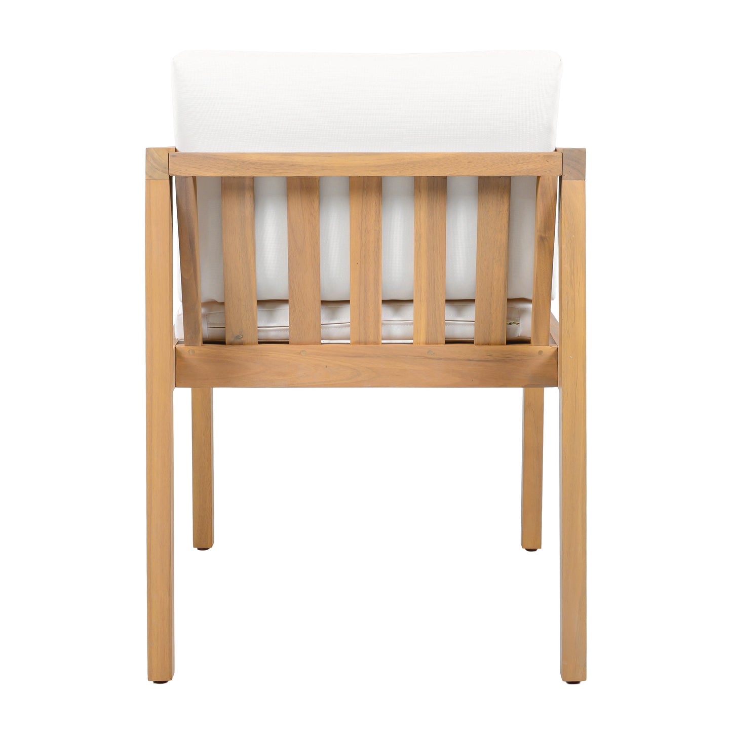 Acacia Wood Outdoor Dining Chairs Set of Two