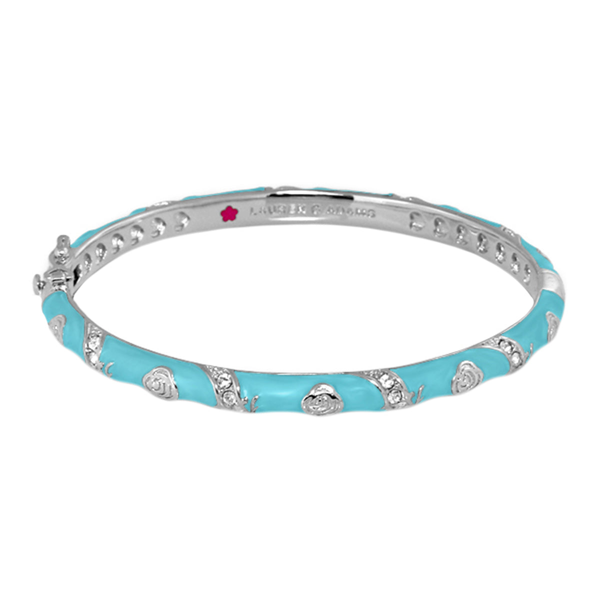 Stackable Fiesta Bangle Heart & Pavé turquoise bracelet with silver hearts by Lauren G Adams on Tampa Home & Garden Store
