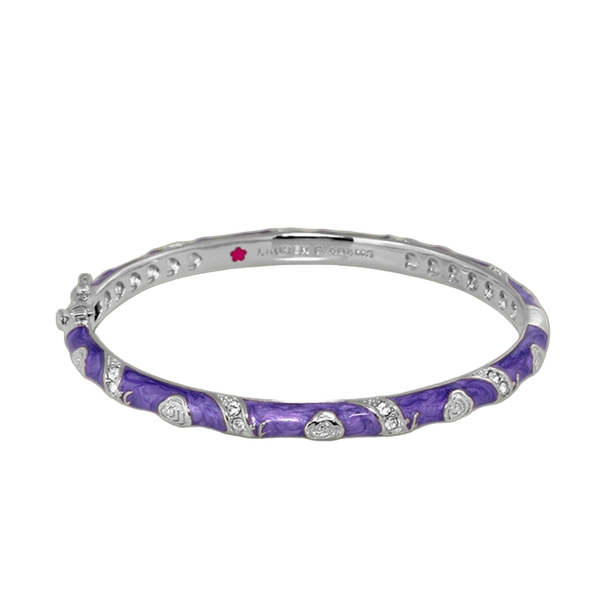 Stackable Fiesta Bangle bracelet with purple enamel and pavé crystals by Lauren G Adams on Tampa Home & Garden Store
