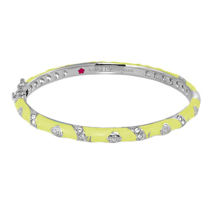 Stackable Fiesta Bangle Heart & Pavé yellow enamel with pavé hearts by Lauren G Adams on Tampa Home & Garden Store