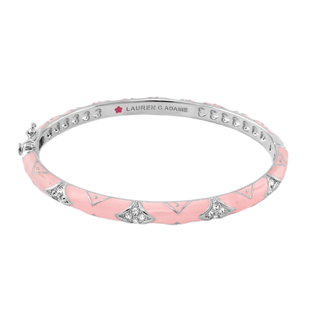 Stackable Fiesta Bangle Quilted Pavé pink enamel bracelet by Lauren G Adams on Tampa Home & Garden Store