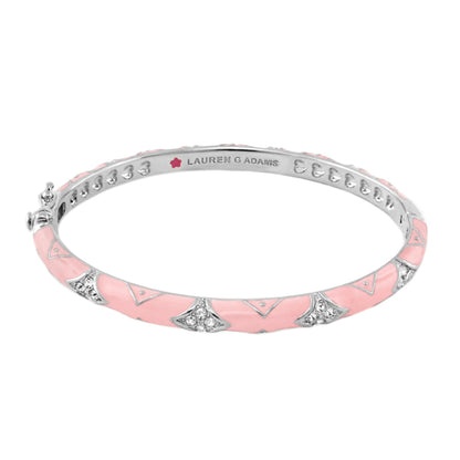 Stackable Fiesta Bangle Quilted Pavé pink enamel bracelet by Lauren G Adams on Tampa Home & Garden Store