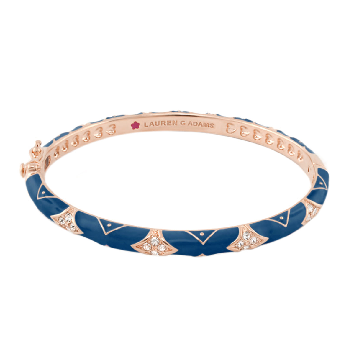 Stackable Fiesta Bangle With Rose Gold and White