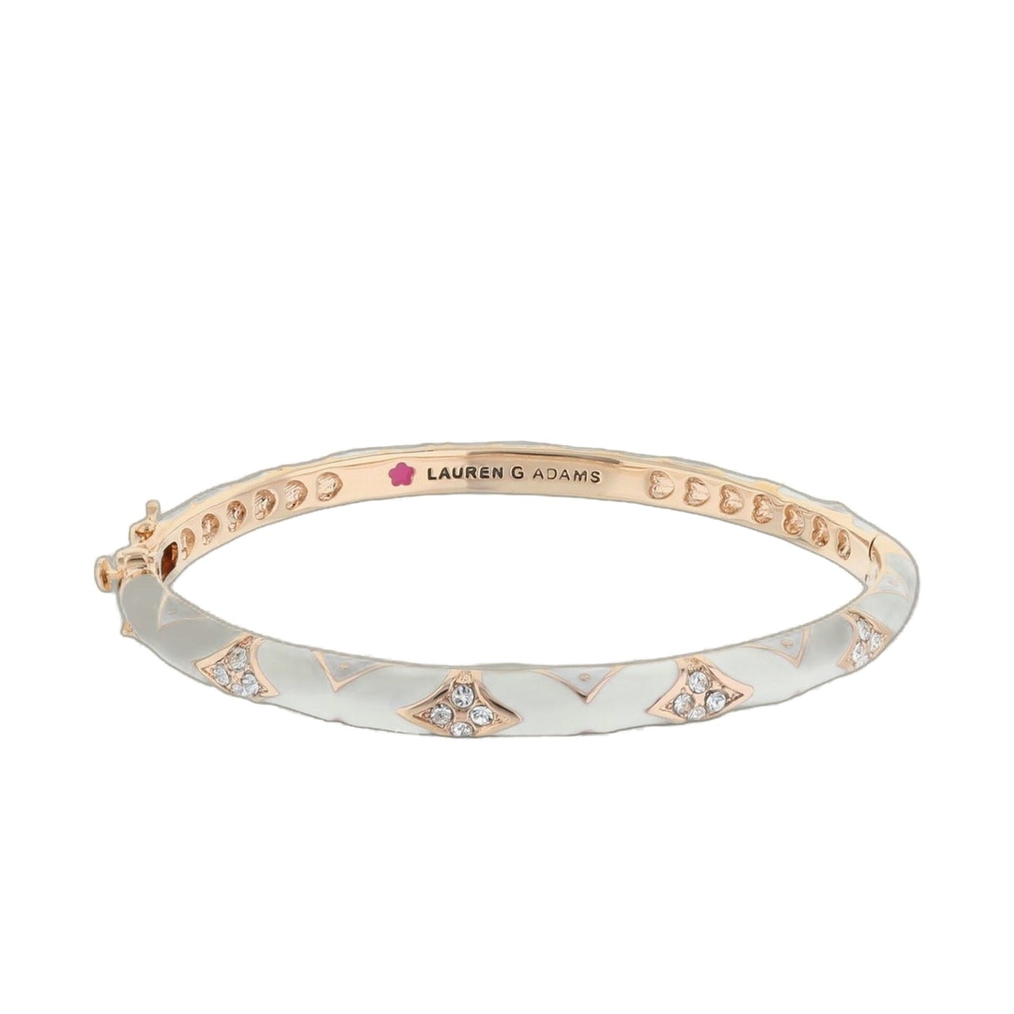 Stackable Fiesta Bangle Quilted Pavé rose bracelet with pavé crystals by Lauren G Adams on Tampa Home & Garden Store