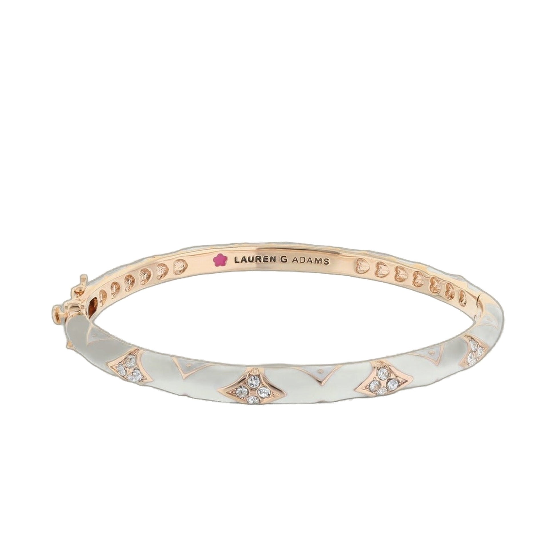 Stackable Fiesta Bangle Quilted Pavé rose bracelet with pavé crystals by Lauren G Adams on Tampa Home & Garden Store