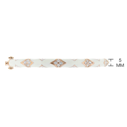 Stackable Fiesta Bangle Quilted Pavé bracelet by Lauren G Adams pale enamel with crystals on Tampa Home & Garden Store