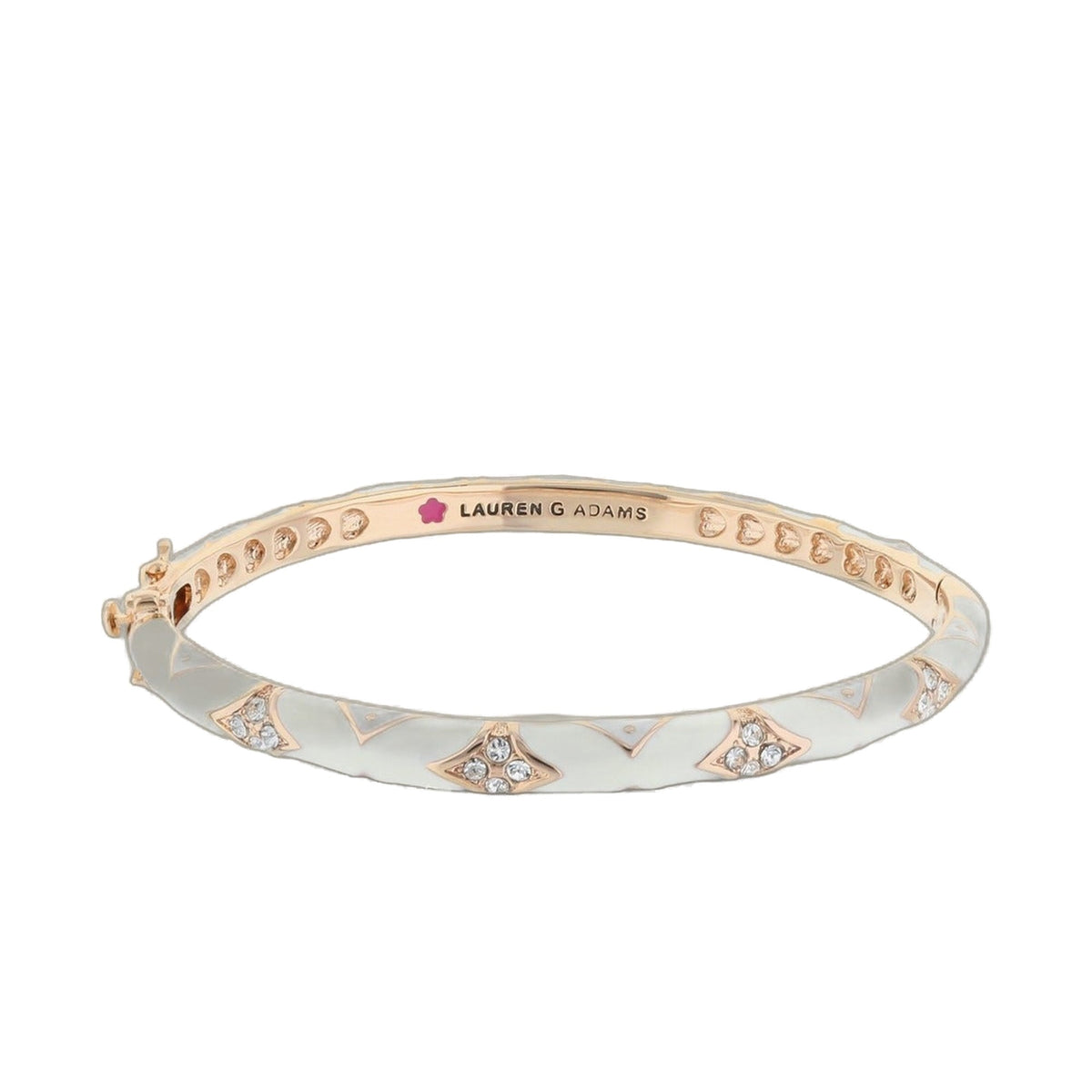 Stackable Fiesta Bangle Quilted Pavé rose gold bracelet with crystals by Lauren G Adams on Tampa Home & Garden Store