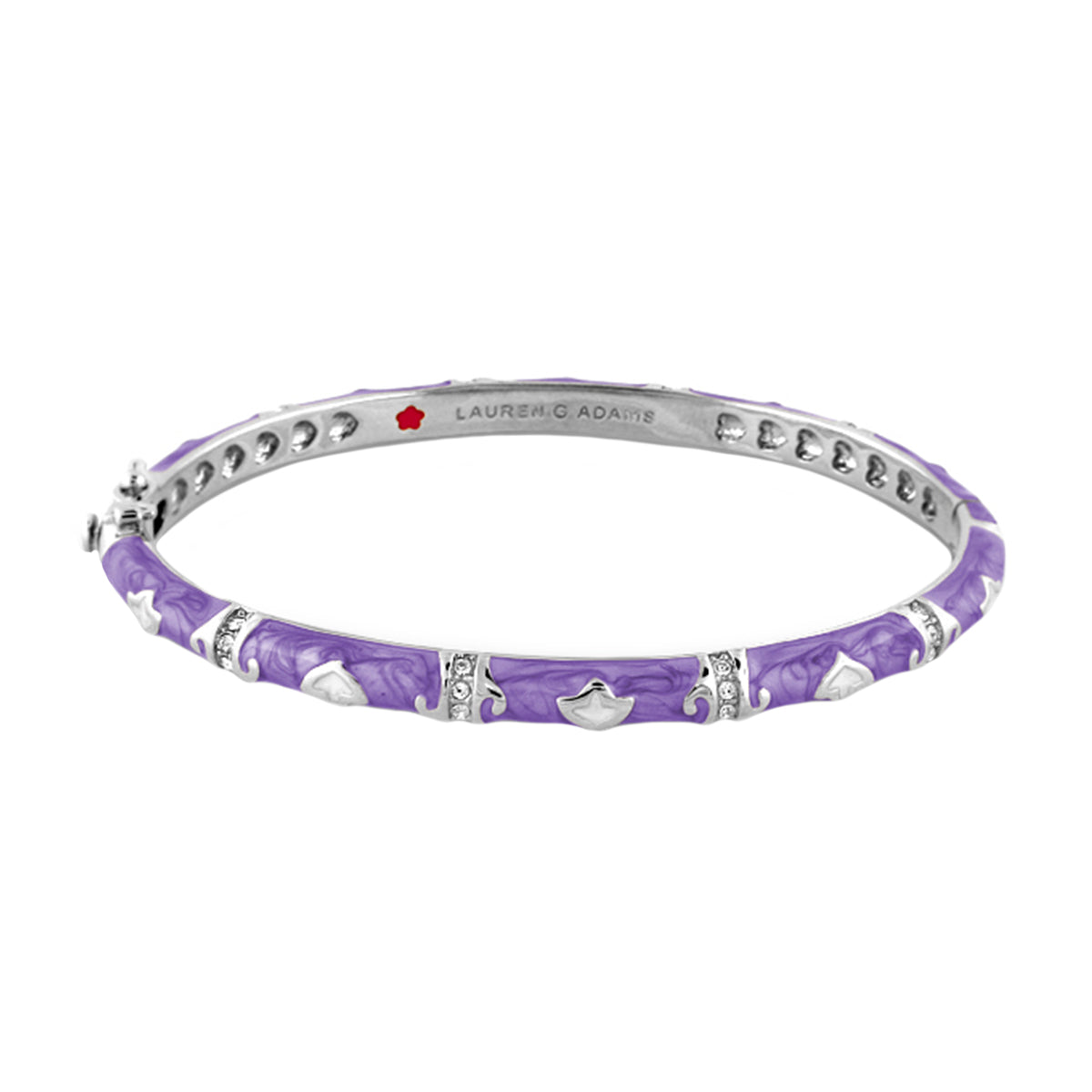 Stackable Fiesta Bangle - Crystal Station purple enamel bracelet with crystals by Lauren G Adams on Tampa Home & Garden Store