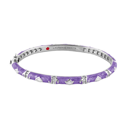 Stackable Fiesta Bangle - Crystal Station purple enamel bracelet with crystals by Lauren G Adams on Tampa Home & Garden Store